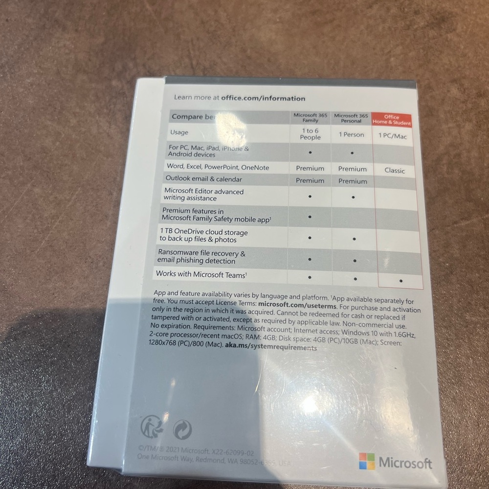 Microsoft OFFICE HOME AND STUDENT 2021